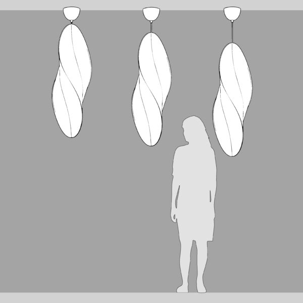 lampa wisząca Twisto - skala